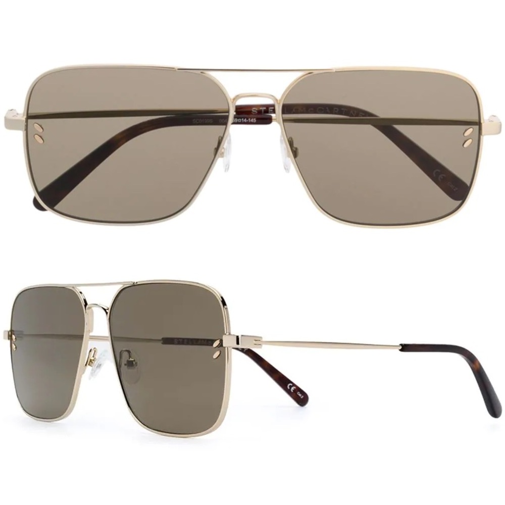 Stella McCartney Gold Tone Aviators